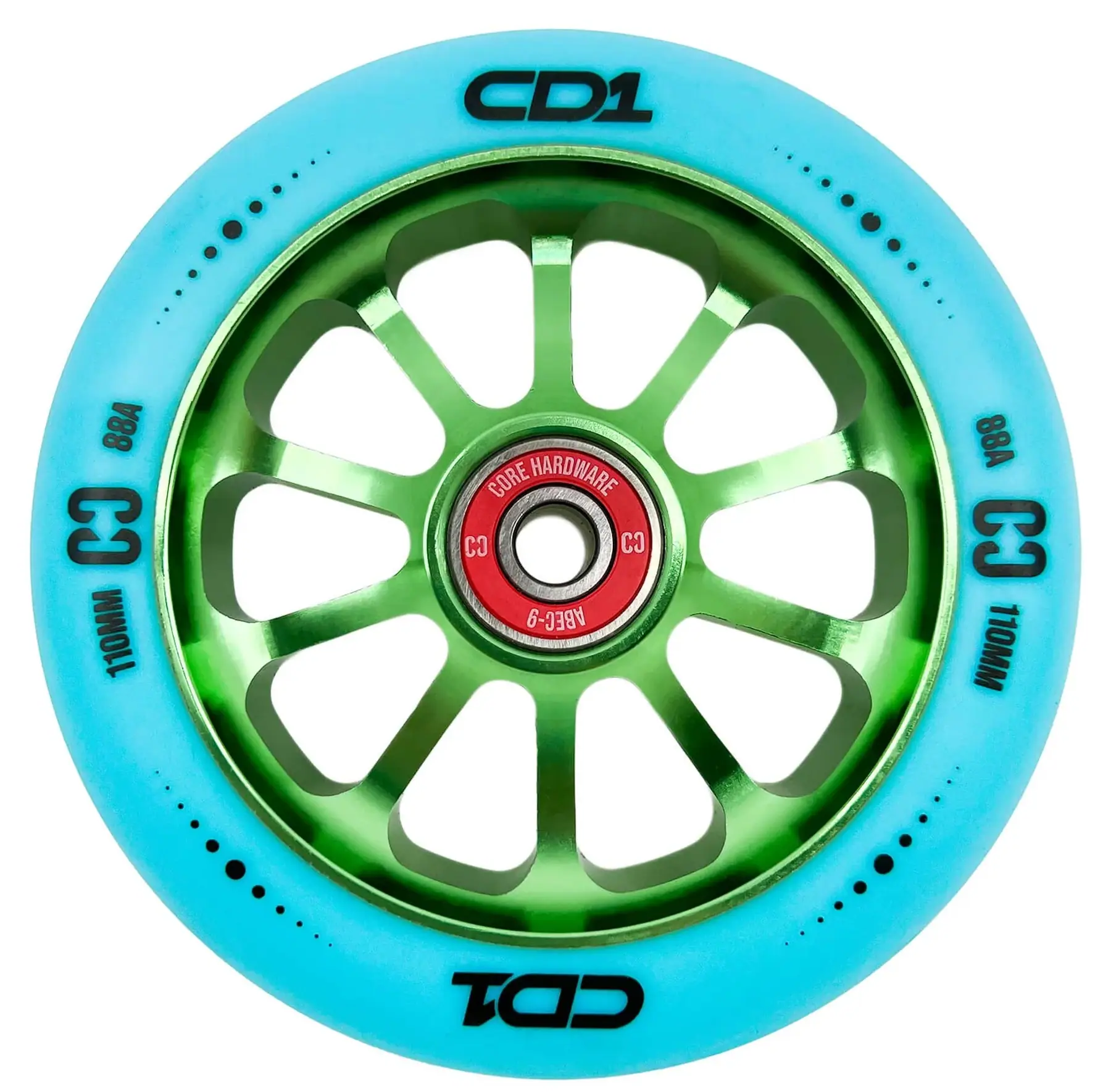 CORE CD1 Kolečko Na Koloběžku 110mm Blue/Lime