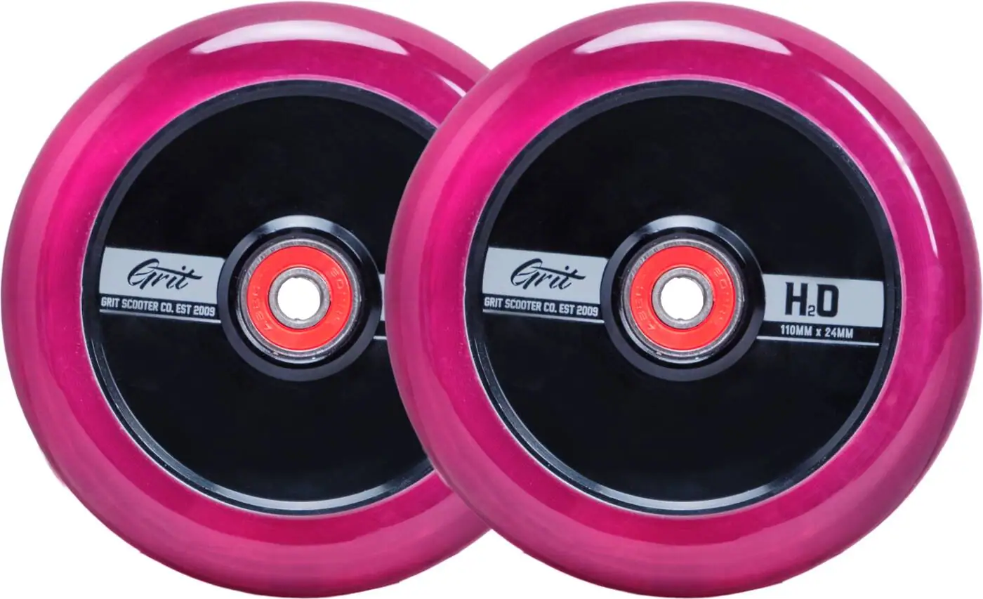 Grit H2O Kolečka pro koloběžku 2-Souprava 110mm Trans Pink/Black