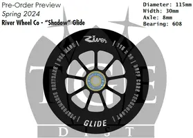 River 115 Glide Kolečka Na Koloběžku 2-Balení 115mm Shadow