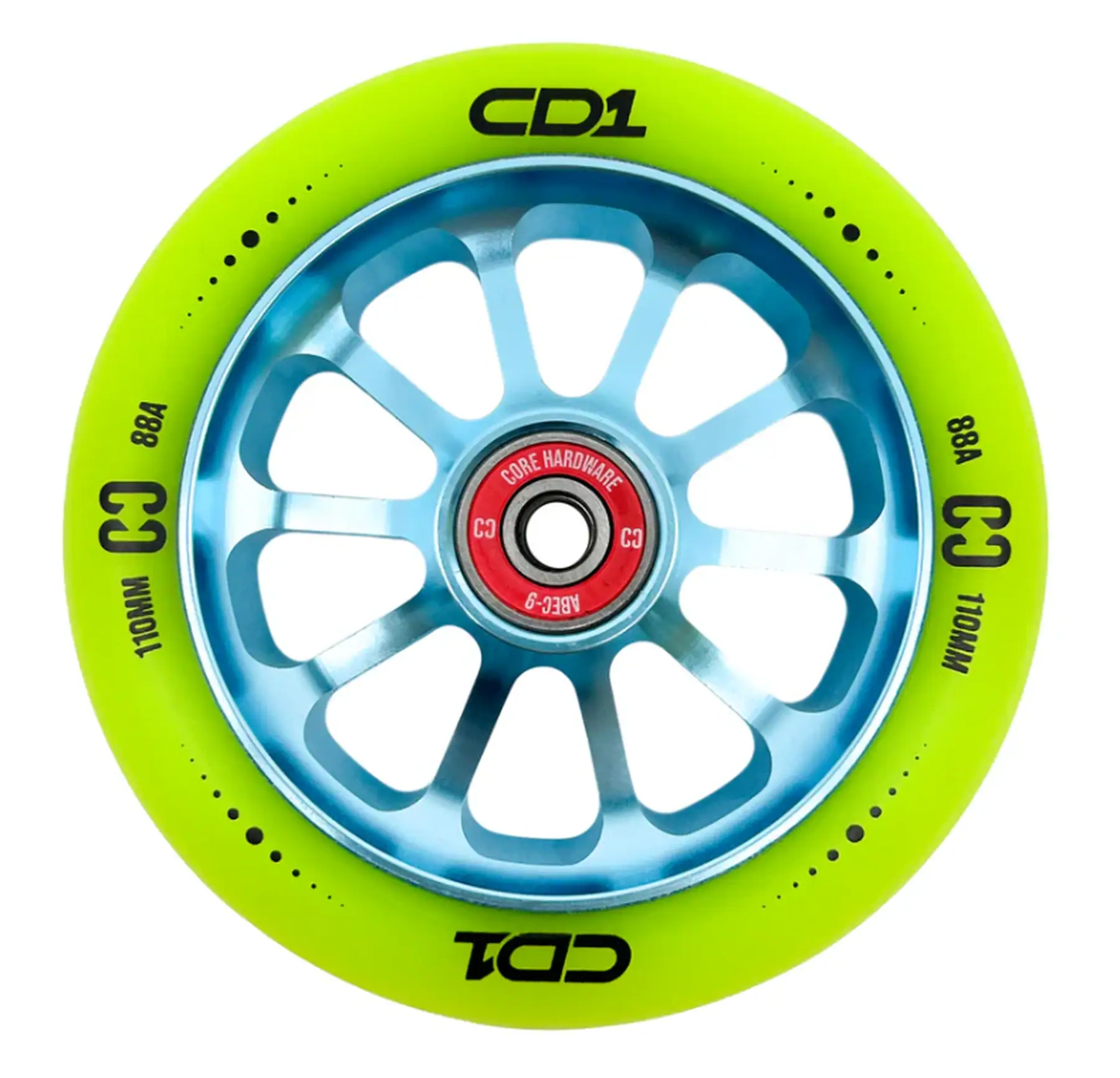 CORE CD1 Kolečko Na Koloběžku 110mm Lime/Blue