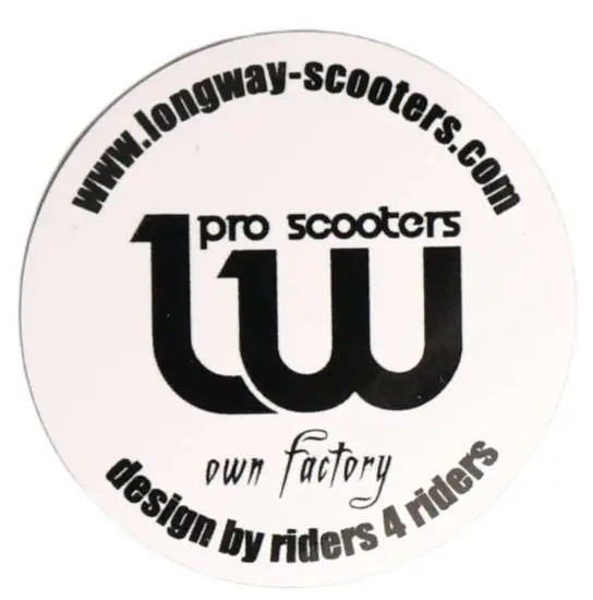 Longway Logo Scooter Sticker Bílá