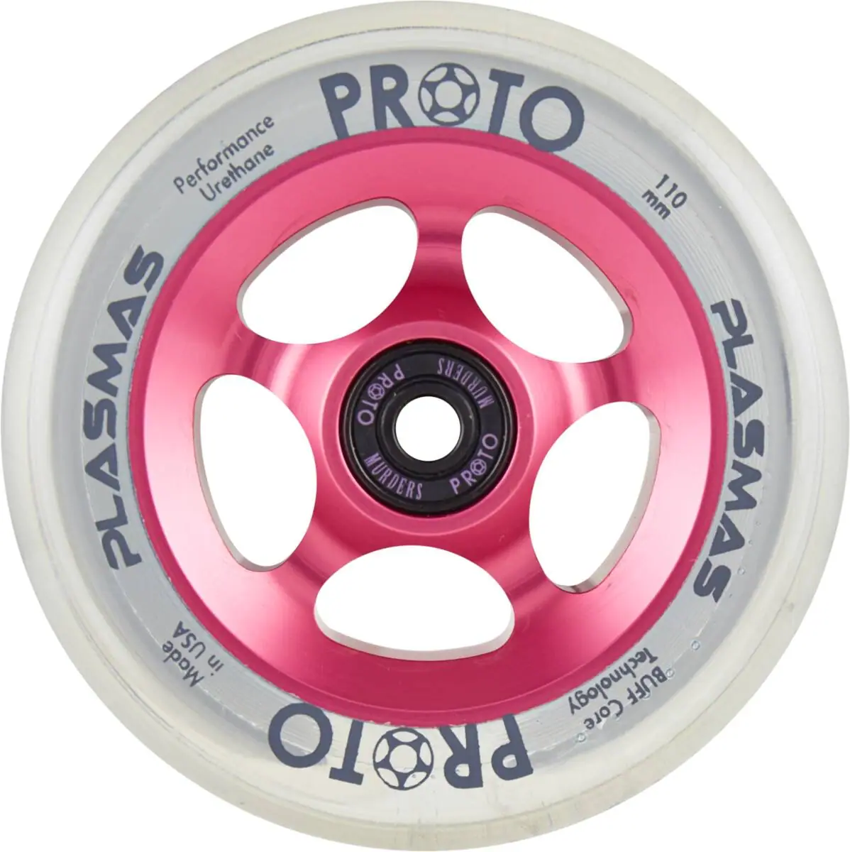 Proto Plasmas Kolečka pro koloběžku 2-Souprava 110mm Neon Pink